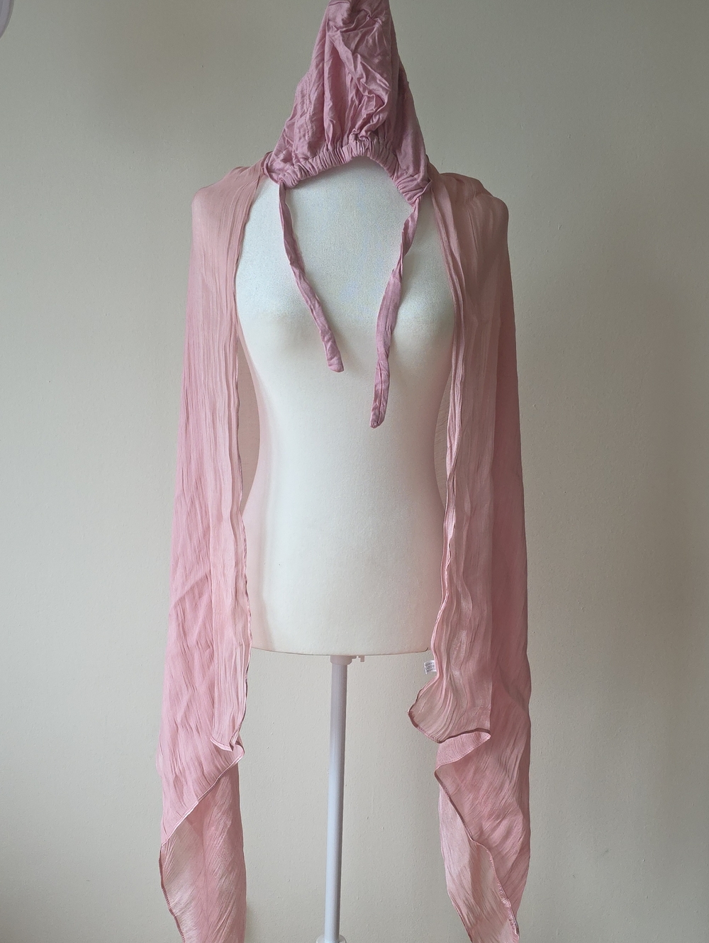 Light Pink Sheer Scarf Hood - Women Accessories